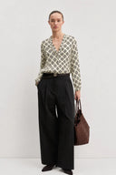 Blusa in raso stampato Emme Marella EmmTalento