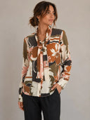 Camicia in crêpe con sciarpina Emme Marella