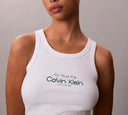 Canotta Donna in cotone a costine slim Calvin Klein Jeans