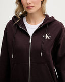 Felpa Donna con cappuccio e zip Calvin Klein Jeans