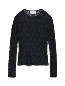 Maglia in Pizzo Nero a Maniche Lunghe AWTESSY Vero Moda