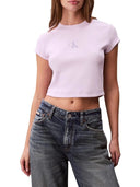 T-shirt donna Calvin Klein Jeans a costine