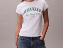 T-shirt slim con logo in stile college Calvin Klein Jeans