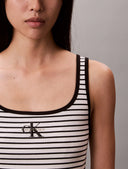 Canotta Donna a costine con scollo rotondo Calvin Klein Jeans