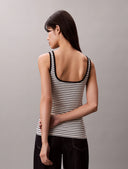 Canotta Donna a costine con scollo rotondo Calvin Klein Jeans