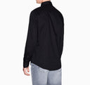 Camicia uomo slim fit in popeline di cotone stretch  Armani Exchange