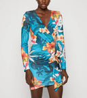 Abito Donna Mini a Portafoglio Floreale Tropicale Guess