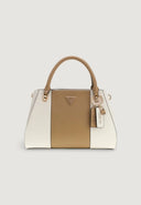 Borsa a Mano Guess Bicolore Beige e Bianco con Tracolla