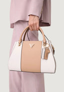Borsa a Mano Guess Bicolore Beige e Bianco con Tracolla