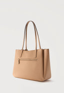 Borsa Shopper Guess Beige con Charm Logo