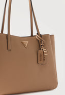 Borsa Shopper Guess Beige con Charm Logo