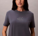 T-shirt Donna con logo metallizzato lucido Calvin Klein Jeans