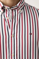 Camicia da uomo in cotone Flex Poplin Seasonal Stripe Tommy Hilfiger