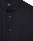 Camicia uomo slim fit in popeline di cotone stretch  Armani Exchange
