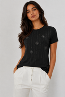 T-shirt Donna con strass Guess