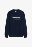 Felpa Tommy Jeans Uomo con Logo Frontale