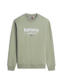 Felpa Tommy Jeans Uomo con Logo Frontale
