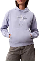 Felpa donna con cappuccio e logo Calvin Klein Jeans