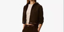 Felpa donna cropped Terry Logo Calvin Klein