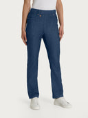 Jeans a gamba dritta con tasche e vita piatta in Light Denim - Jeans Ragno