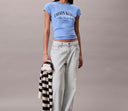 T-shirt slim con logo in stile college Calvin Klein Jeans