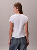 T-shirt slim con logo in stile college Calvin Klein Jeans