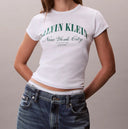 T-shirt slim con logo in stile college Calvin Klein Jeans