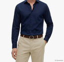 Camicia uomo Tommy Hilfiger DC Flex collar solid shirt MW0MW42779