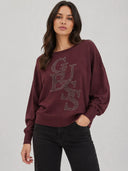 Maglia donna Guess con logo strass