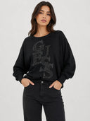 Maglia donna Guess con logo strass