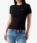 T-shirt Donna Guess con logo strass W6YI12K3751