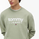 Felpa Tommy Jeans Uomo con Logo Frontale