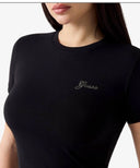 T-shirt Donna Guess con logo strass W6YI12K3751