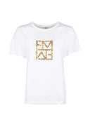 T-shirt donna con logo e Paillette Emme Marella