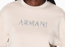 Felpa da donna in tessuto raso a girocollo Armani Exchange