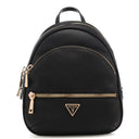Zaino Guess da donna con doppio scomparto e targhetta triangolare logata nero