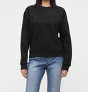 Felpa girocollo da donna Guess Allover 4G Crystals Sweatsh