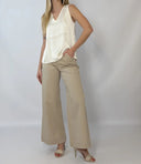 Top in raso con dettagli in georgette -emmcottage