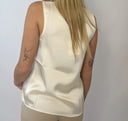 Top in raso con dettagli in georgette -emmcottage