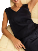 Top in raso con dettagli in georgette -emmcottage