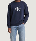 Felpa da uomo senza cappuccio Calvin Klein Jeans Terry