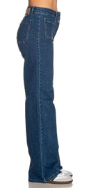 Jeans Emme Marella Wideflare Da Donna Denim Blu Medio Scuro