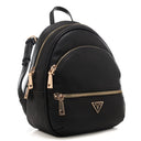 Zaino Guess da donna con doppio scomparto e targhetta triangolare logata nero
